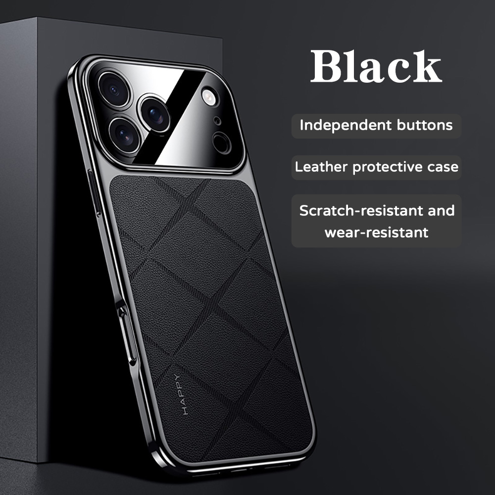 Camera Leather Case - Frame Lederen Plating Voor iPhone 17