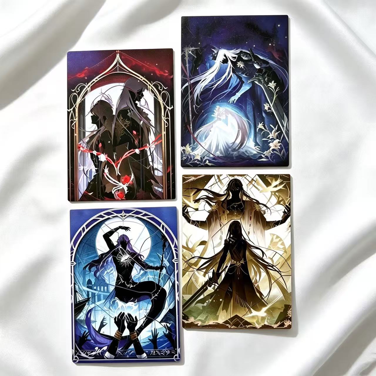 Collectible Vintage Greeting Cards - 4 stuks retro game anime personages,