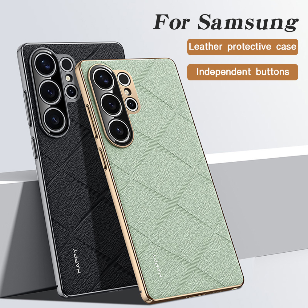 Camera Leather Case - Lederen Plating Voor Samsung S25 Ultra