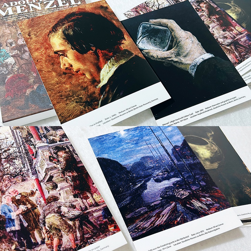 30PCS Adolph Von Menzel olieve - Collectible Vintage Greeting Cards recensie en prijs
