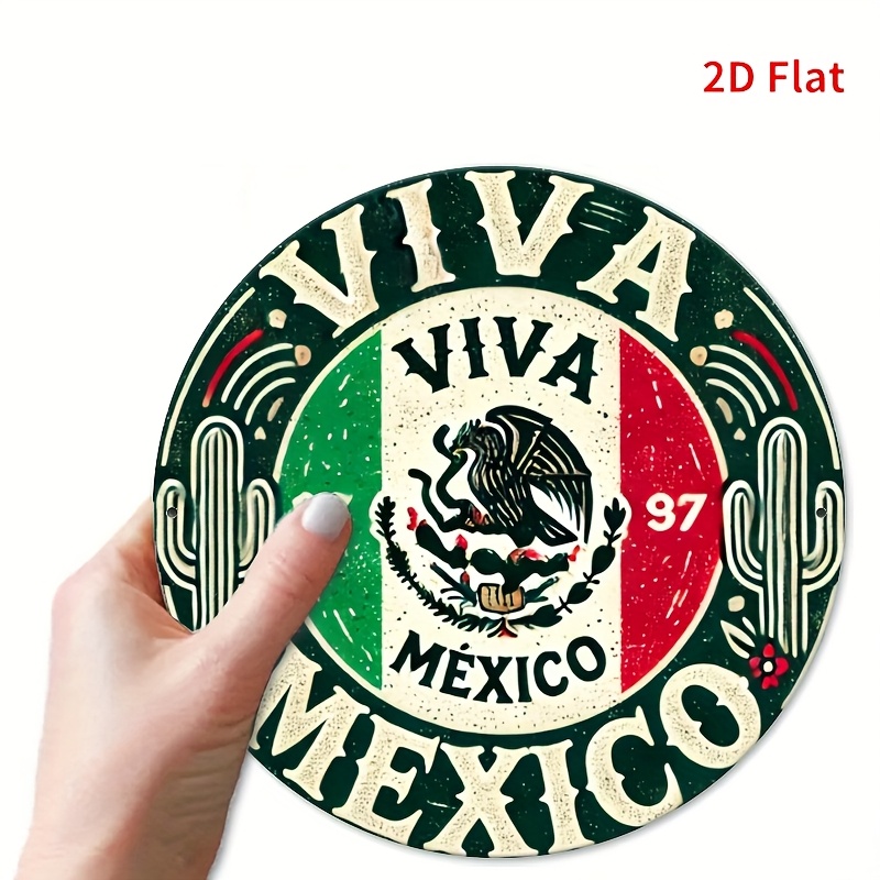 1pc Vintage 'Mexico' rond meta - Vintage Collectible Signs recensie en prijs