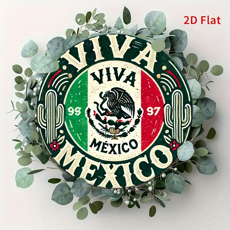 1pc Vintage 'Mexico' rond meta - Vintage Collectible Signs recensie en prijs