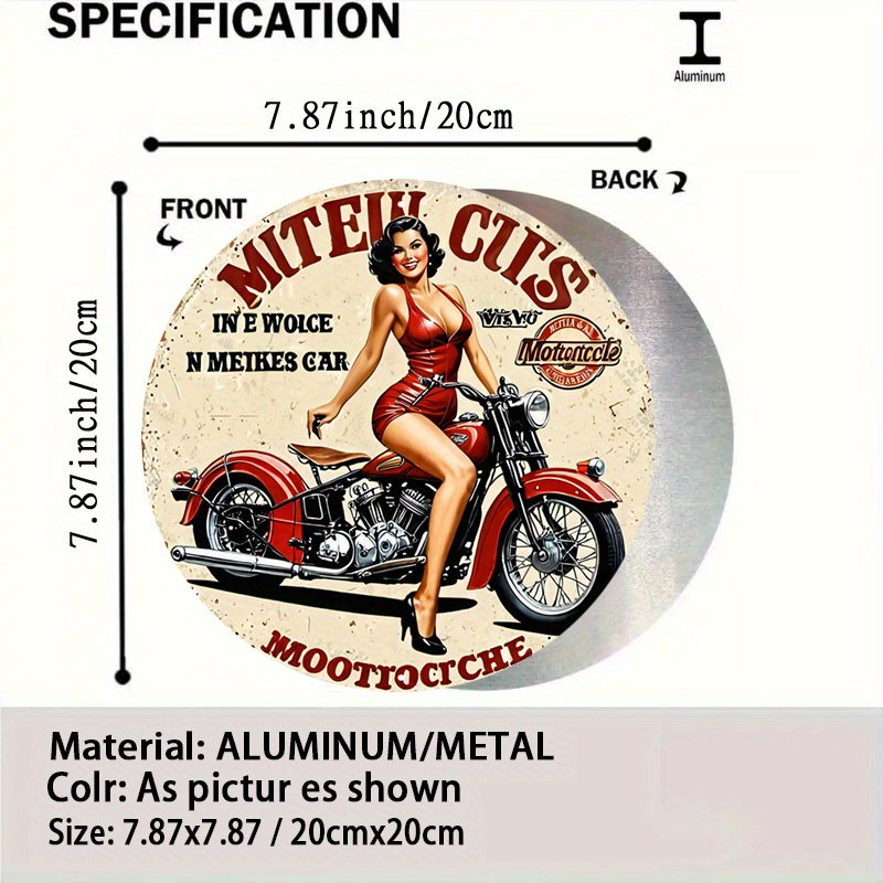 Vintage motorfiets aluminium m - Vintage Collectible Signs recensie en prijs