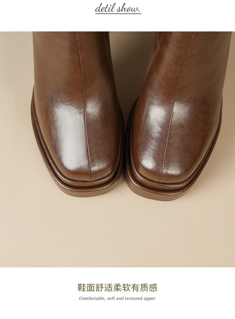Zachte leren kniehoge laarzen  - Vintage Zipper recensie en prijs