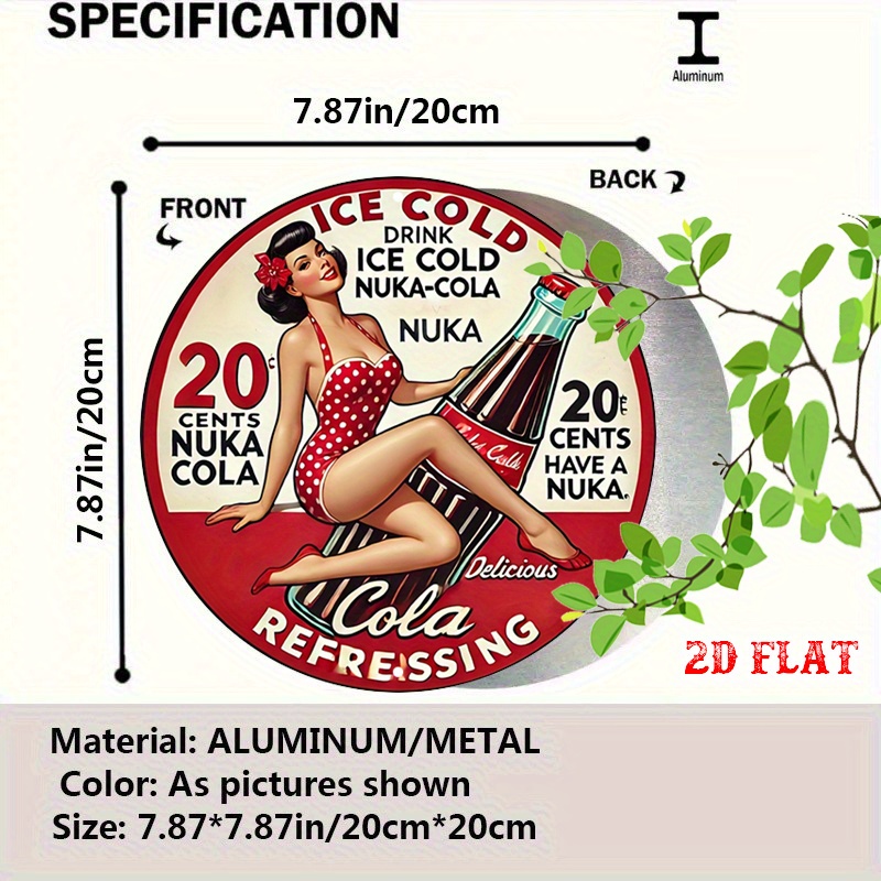 2D plat, 1pc retro pin-up 7,87 - Vintage Collectible Signs recensie en prijs
